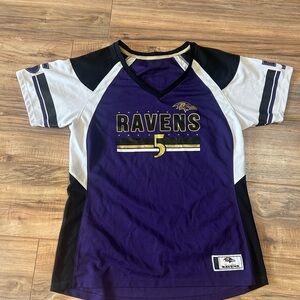 Women’s Ravens #5 Flacco Jersey Rhinestone Embellished Size L